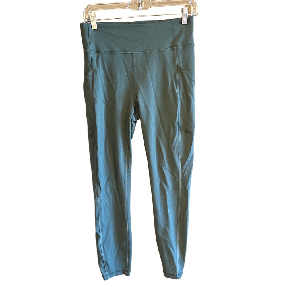 Lululemon Blue High Waisted Leggings High Rise Cropped Womens size 8 - Picture 2 of 7